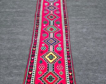 Türkischer Kelim Teppich: Handgewebter Kelimteppich, 80x300 cm