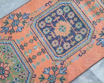 Long Hallway Runner Rug Turkish Vintage Carpet Wool Handwoven Narrow Corridor Rustic Decoration Home Entrance Floor Covering Stair Extra