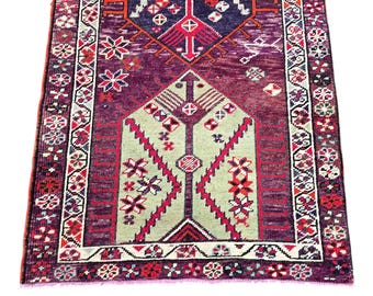 Vintage Wolle Teppich Läufer: Handgemachter Persischer Teppich (80cm x 300cm)