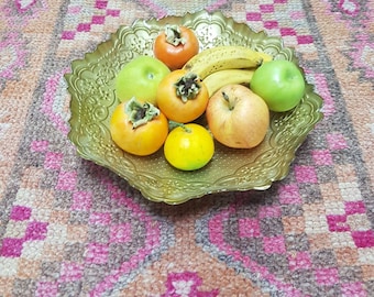 Tapete Boho Pêssego Rosa 18' Extra Longo para Escadas, Tapete Boho Pêssego Rosa e Verde em Lã: Tapete Geométrico Antigo para Corredor, Sala de Estar e Quarto