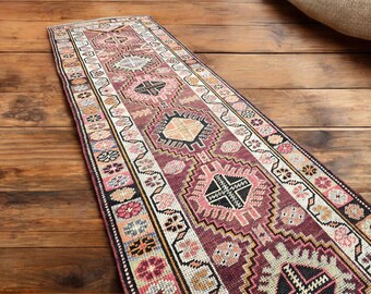 Kelim Teppich Läufer antik Türkisch Kelim Teppich Bunt Boho Ethno Dekor Tribal Muster Flur Teppich Vintage Wolle Handgefertigt