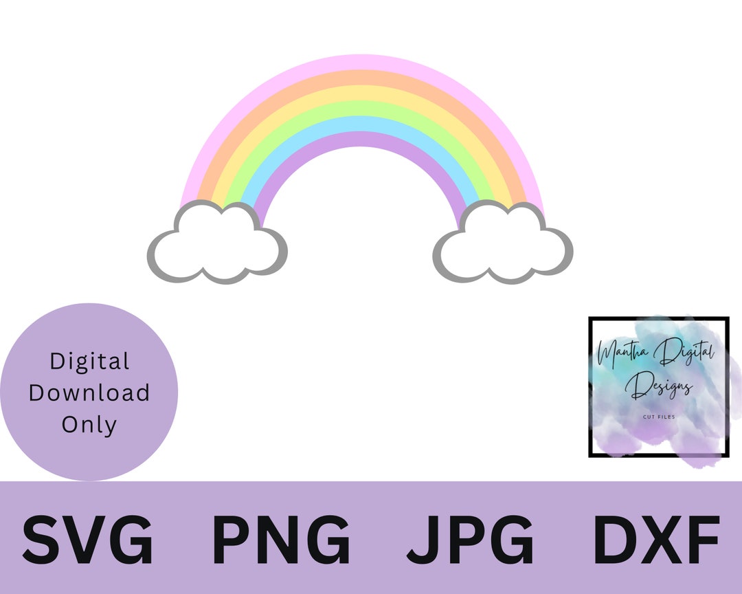 Pastel Rainbow SVG - Beautiful Rainbow Design for DIY Crafts and Decor