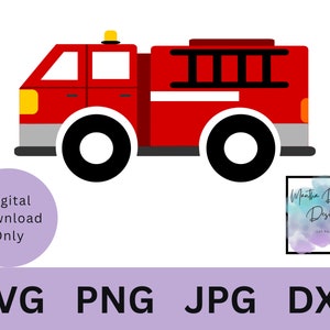 File di taglio digitale SVG dell'autopompa antincendio / Download istantaneo / Design del pompiere / File SVG dell'autopompa antincendio per Cricut e Silhouette