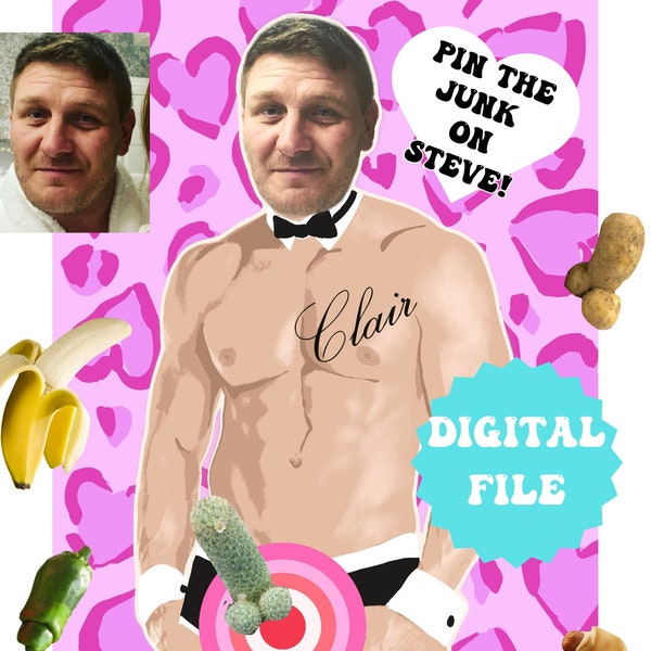 Pin the Junk on the Hunk Etsy UK