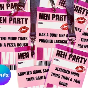 Gepersonaliseerde vrijgezellenfeest naamplaatjes | Afdrukbare VIP-passen en sleutelkoorden | Unieke en stijlvolle feestartikelen