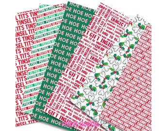 Rude Christmas Wrapping Paper Bundle | 6 Adult giftwrap sheets | Naughty, Offensive & Hilarious Holiday Bundle