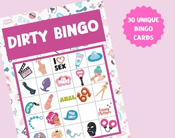 Bingo picante / Bingo imprimible para despedida de soltera / Juego atrevido para despedidas de soltera / Bingo divertido para adultos / Descarga instantánea