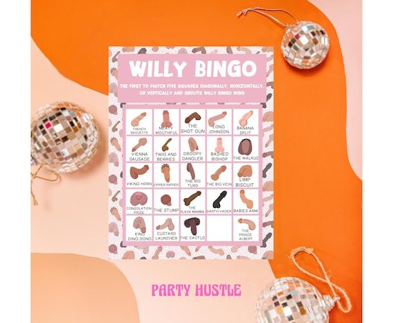 Willy Bingo Game | Hen Party, Bachelorette Fun