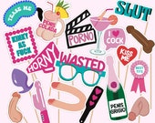 Printable hen party Photo Booth props | Fun Printable Bachelorette Party Props | humours Hen's Night Photo Booth Props | Instant download