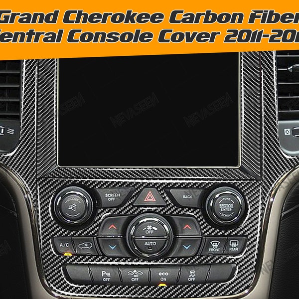 Jeep Grand Cherokee 2011-2017 Carbon Fiber Interior Center Navigation Console Cover Car Decal Styling Accessories