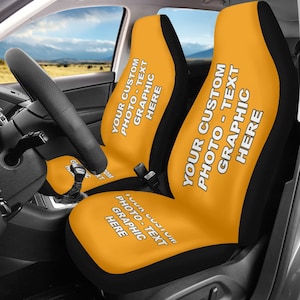 Customizable Car Seat Cover, Personalized Car Interior Car Cover,  Seat Cover Full Set, Car Front and Back Seat Cover Custom Gift