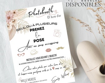 Photobooth Poster | Guest Book | Photo Corner | Card or Poster | Shipped Paper Product (mail order)