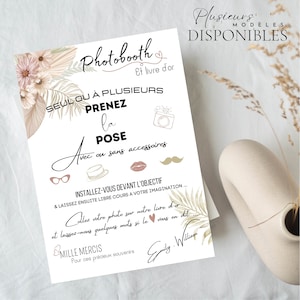 Poster for Photobooth and Guestbook | Poster or Card | “Printed” VERSION