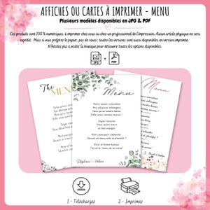 Wedding Menu Poster | Secret Menu | Original Text Menu | Digital File to Print | No Postage