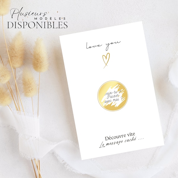 Carte à Gratter pour les Amoureux | Demande en Pacs | Demande en Mariage | Déclaration d'Amour pour la Saint-Valentin !