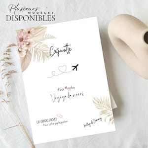 Affiche Voyage de Noces | Aidez-Nous à Boucler nos Valises | Urne Mariage | Cadeaux Mariés | Affiche ou Carte | VERSION « Imprimée »