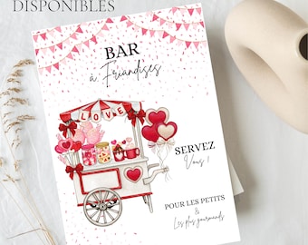 Bannière Candy Bar Banderole Mariage 3M Guirlande Décor Anniversaire Bapteme Babay Shower Rose