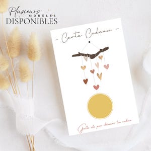Carte à gratter annonce grossesse | Carte personnalisable | Carte annonce bébé | mamie, tata, tonton, papi, grand frère, grande sœur ....
