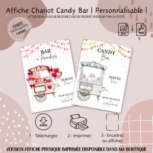 Candy Bar Cart Poster | Candy Bar | Treat Bar | Poster or Card | Digital Download