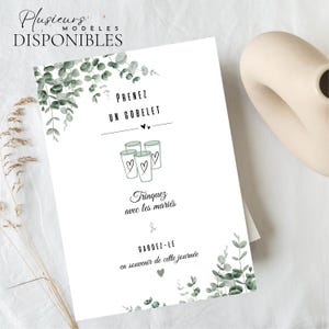 Affiche Prenez un Gobelet | Gobelets Personnalisés | Affiche ou Carte | VERSION « Imprimée »