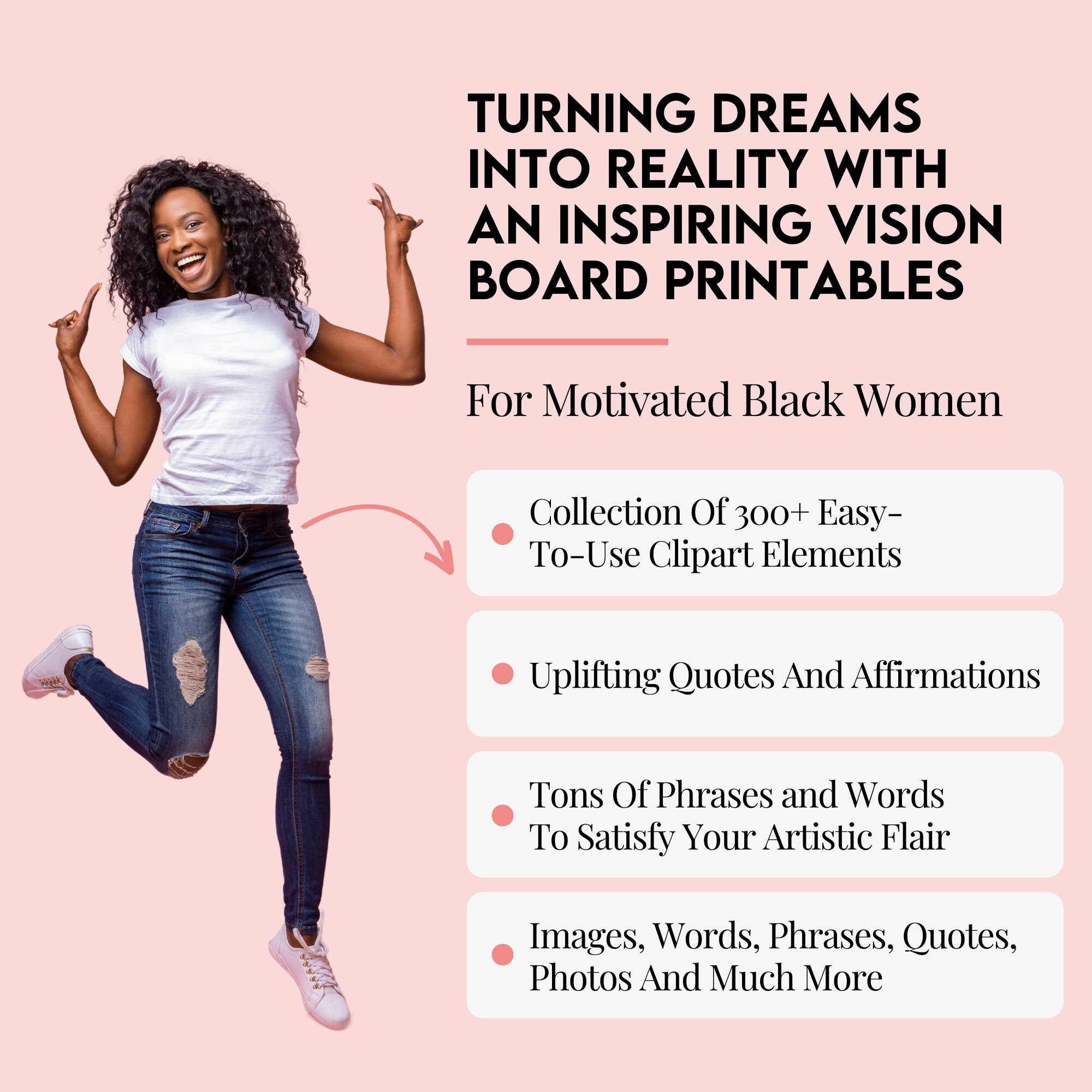 Affirmation Vision Board Kit for Little Black Girls! Available at