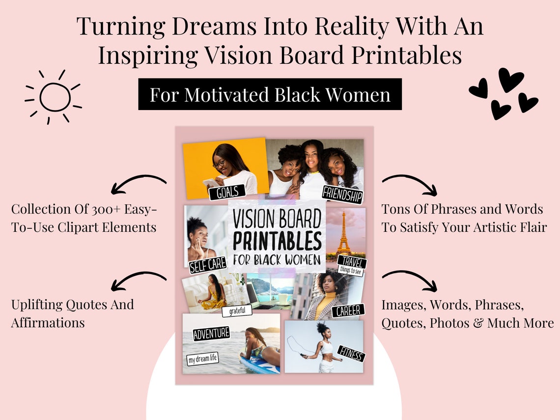Vision Board Printables for Black Women 300 Inspiring - Etsy Australia