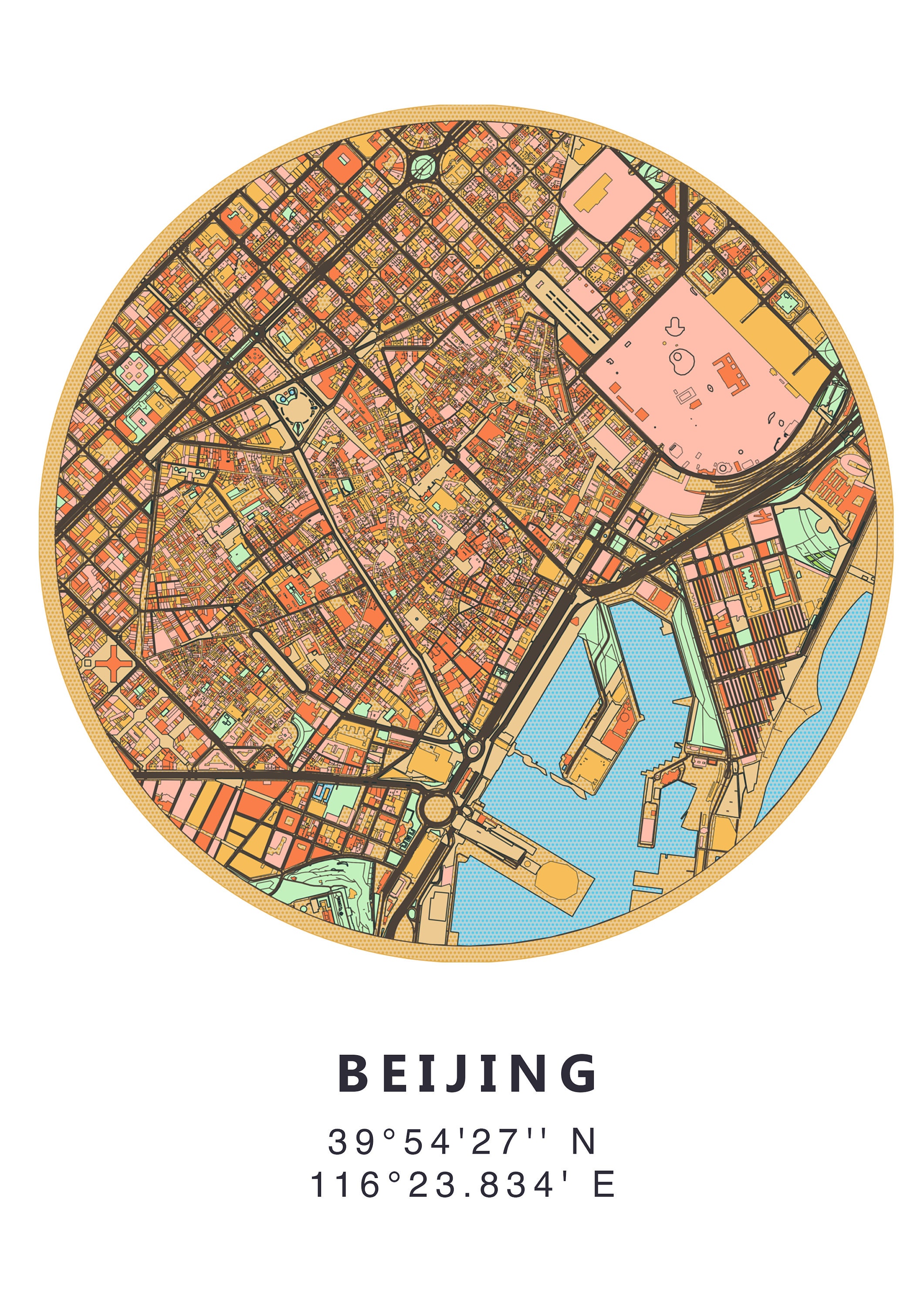Custom Map Printing Set of Three - Il Fullxfull.4175404720 K18b