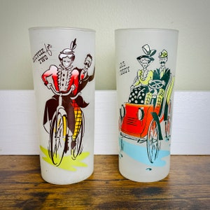 Vintage Midcentury Frosted Glass Tumblers Libbey