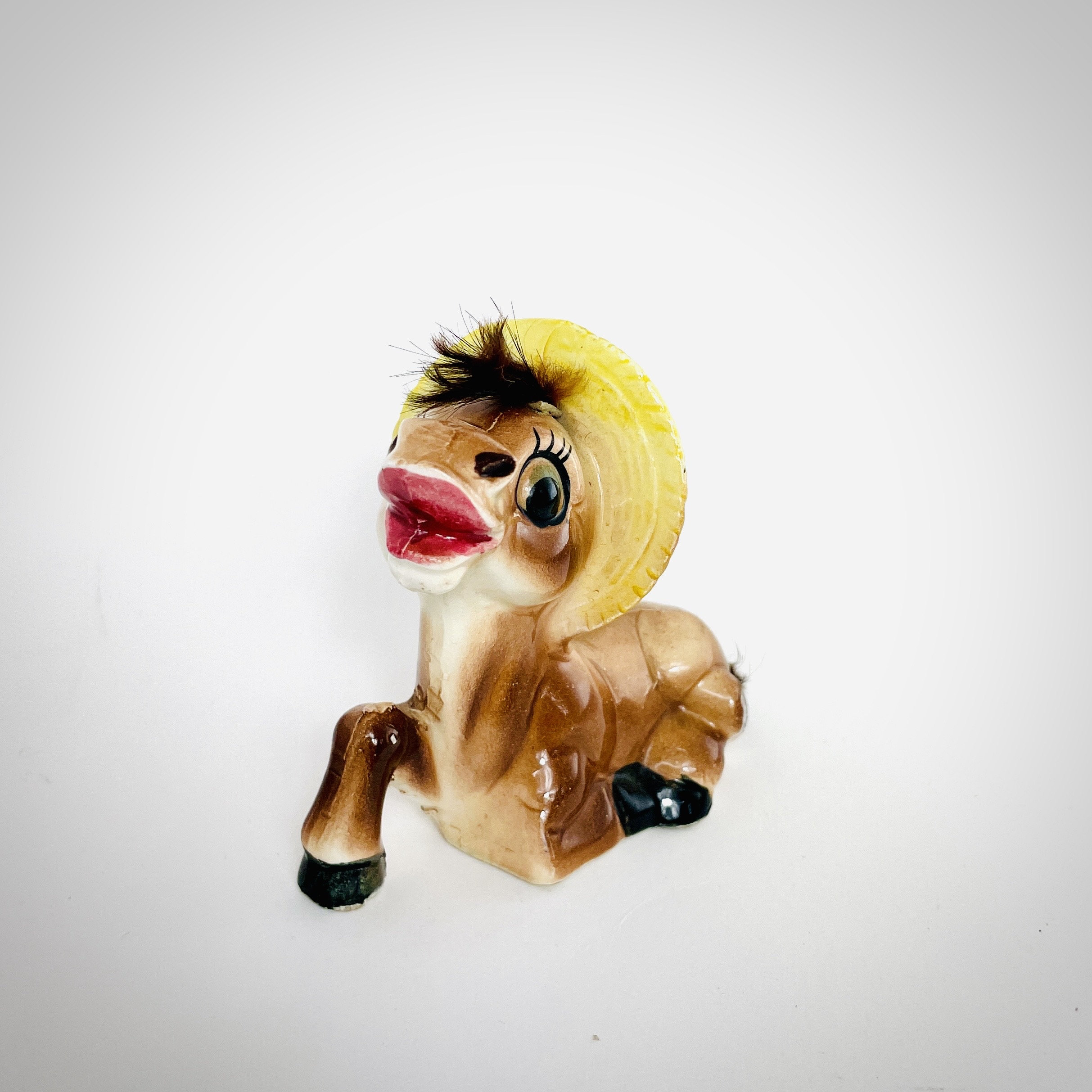 Vintage Kitsch Porcelain Donkey Figurine Japan - Etsy