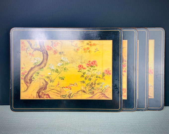 Vintage Pimpernel Asian Art Placemats Small Size Made in Etsy