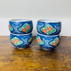 Set of 4 Vintage Japanese Sake Tea Cups