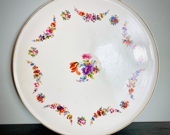 Vintage Erphila Porcelain Floral Serving Cake Platter Made in Germany