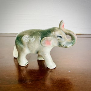 Vintage Ceramic Elephant Figurine Made in Japan