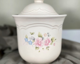 Vintage Pfalzgraff Tea Rose Canister Cookie Jar