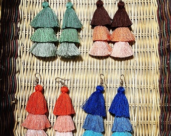 Tassel 3 Tier Earrings