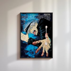 Jujutsu Kaisen Gojo Manga Unframed Print, Gojo Satoru Poster, Gege Akutami, Anime Gift Idea, Japanese Anime Wall Art, Colorful, Poster