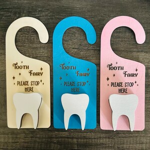 Custom Tooth Fairy Door hanger, Tooth Fairy Pillow Alternative
