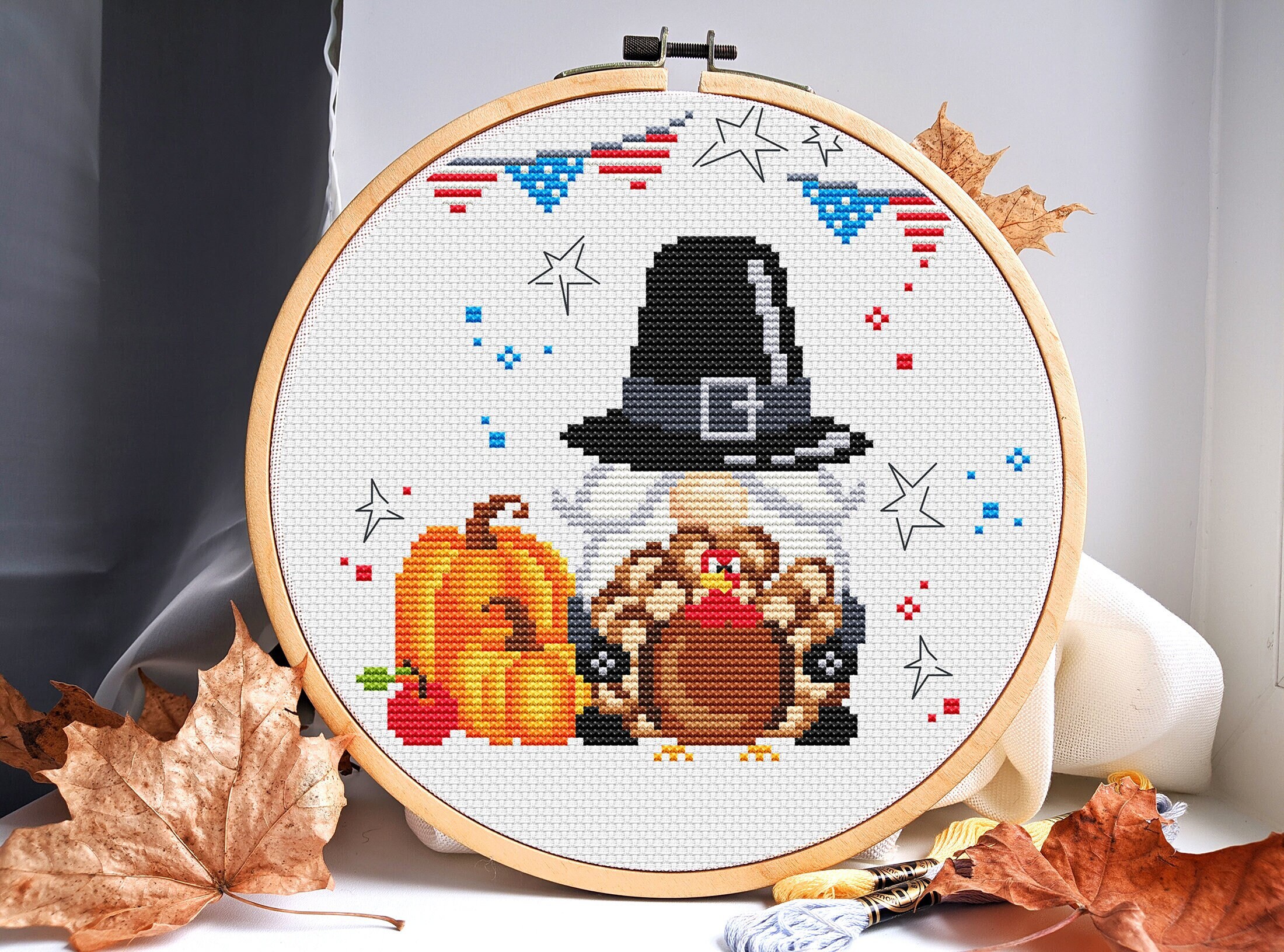 Gnome Cross Stitch Pattern Indian Cross Stitch Pumpkin Cross Etsy