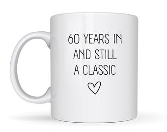 Playful 60th Birthday Gift, Fun Sixtieth Bday Mug, 60th Birthday Gifts For Best Friend, Parent, Grandparents Personalized Custom Photo Cup