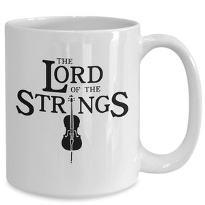 Cadeaux de violoncelle, Tasse de violoncelle, Seigneur des cordes, Cadeau pour professeur de violoncelle, Cadeaux sur le thème du violoncelle, Cadeaux pour violoncellistes, Cadeaux pour violoncellistes