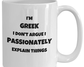Greek Gifts, Greek Mug, Greek Gifts For Women Or Men, Friends, Gifts For Greeks Coffee Cup, Funny Greece Gifts