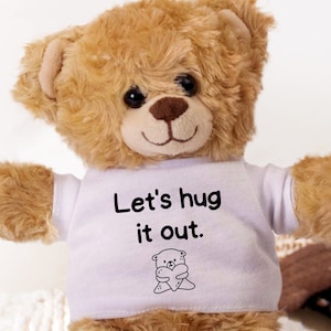 Teddy Bear For Boyfriend, Girlfriend Gift, I Love You Teddy Bear, GF Teddy Bear, 10 Inch Teddy Bear, Teddy Bear In Shirt, Teddy Bear Plush