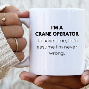 Crane Operator Mug, Crane Operator Gifts For Her, Crane Operator Birthday Gifts, Gift Ideas For Christmas, Funny Coffee Cup