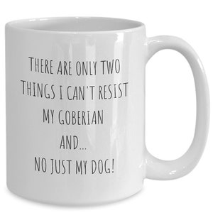 Goberian dog mug, gift for dog lover, new puppy owner, fur baby mama, dog rescue mom, funny dog dad, dog coffee cup