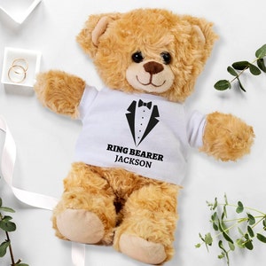 Ring Bearer Gift, Ring Bearer Proposal, Ring Bearer, Custom Teddy Bear, Ring Bearer Sign, Ring Security, Ringbearer Gift, Ring Bearer Bear