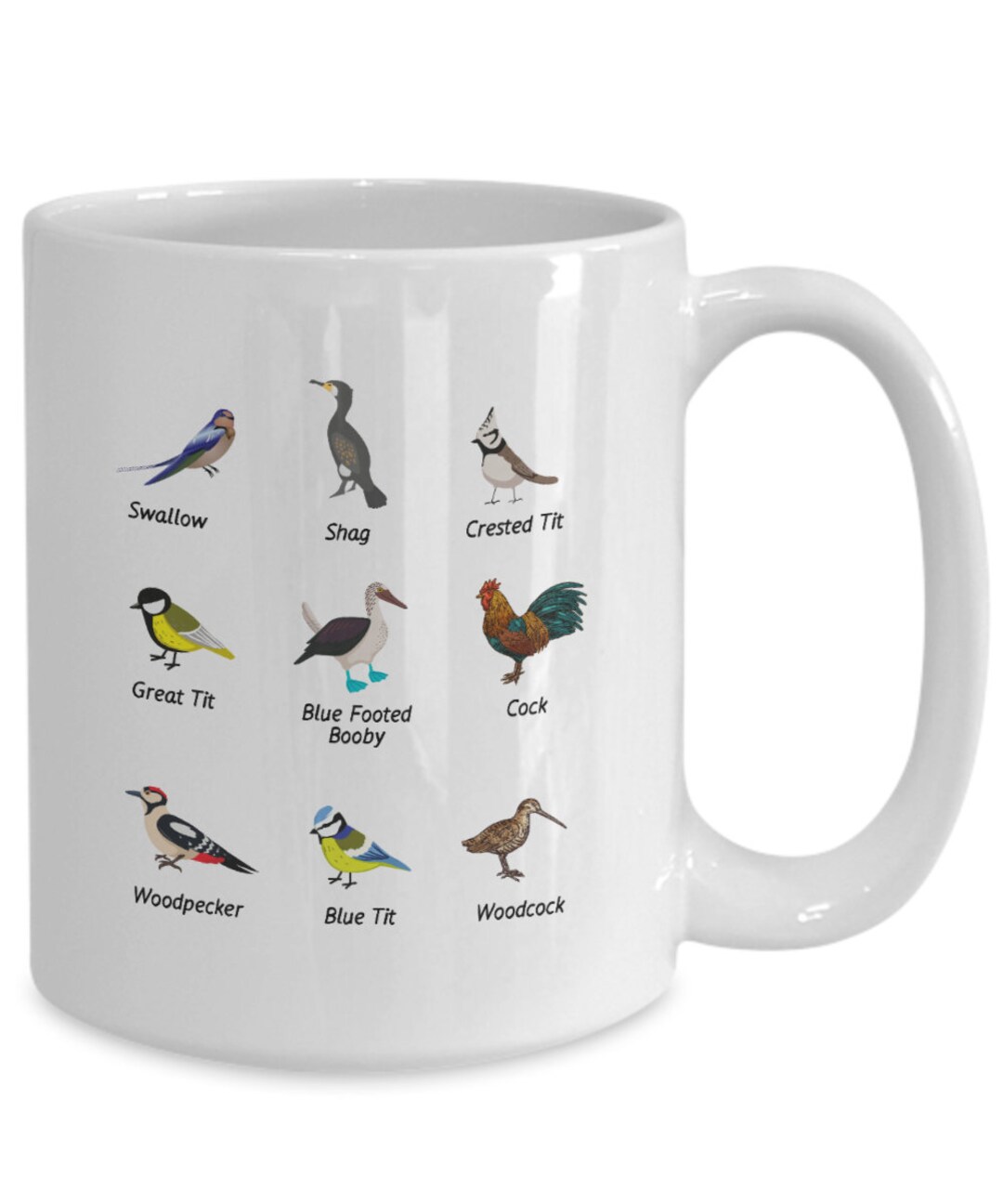 Fowl Language Bird Mug, Funny Nice Tits Bird Coffee Mug,
