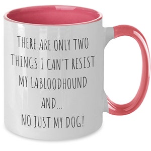 Labloodhound dog mug, gift for dog lover, new puppy owner, fur baby mama, dog rescue mom, funny dog dad, dog coffee cup