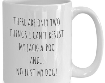 Jack-a-poo Dog Mug, Gift For Dog Lover, New Puppy Owner, Fur Baby Mama, Dog Rescue Mom, Funny Dog Dad, Dog Coffee Cup