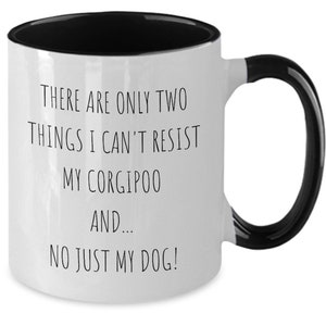 Corgipoo dog mug, gift for dog lover, new puppy owner, fur baby mama, dog rescue mom, funny dog dad, dog coffee cup