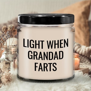 Funny grandad candle, funny fart candle, funny candle gifts for grandpa grandma